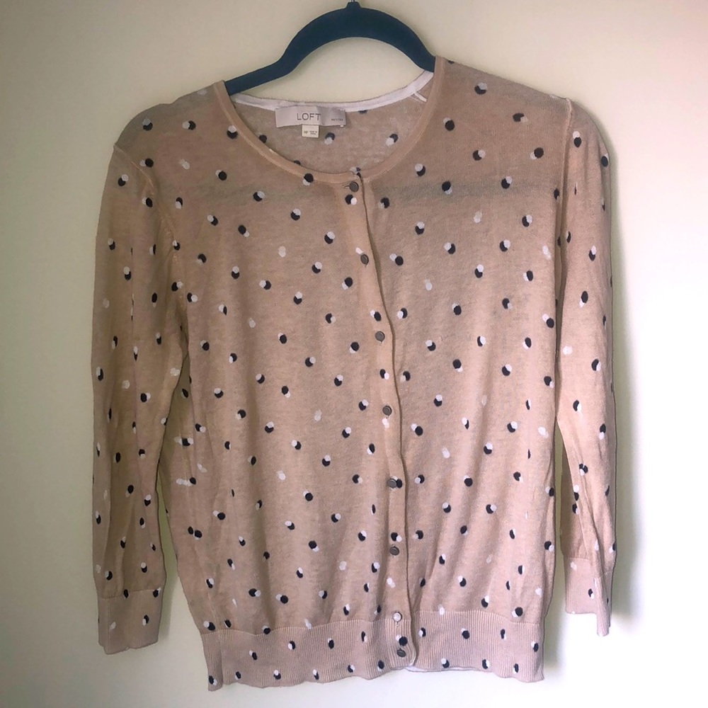 LOFT button down cardigan size MP